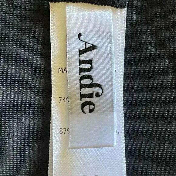 Andie Black The Riviera Adjustable Straps Belt Paddec Swimming Suit SZ M #1438 - Picture 7 of 13